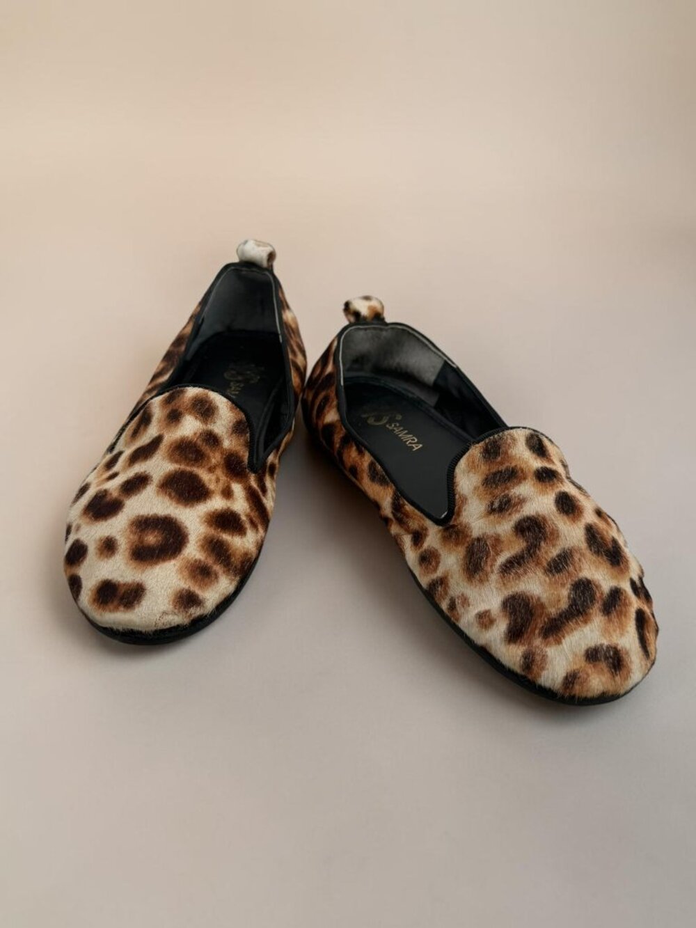 Yosi‎ Samra Silva Cheetah Calf Hair Flats